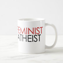 Ateo feminista tazas de café