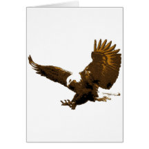 Aterrizaje de Eagle calvo Felicitación