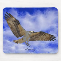 Aterrizaje de Osprey y arte salvajes Mousepad de l Tapetes De Ratones