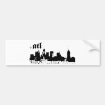 ATL puesto para su diseño de la ciudad Etiqueta De Parachoque