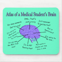 Atlas de un cerebro #2 del estudiante de medicina alfombrilla de raton