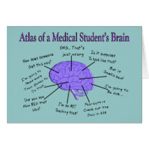 Atlas de un cerebro #2 del estudiante de medicina tarjetón