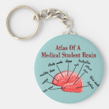 Atlas del cerebro del estudiante de medicina llavero personalizado