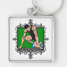 Atletismo agresivo llavero personalizado