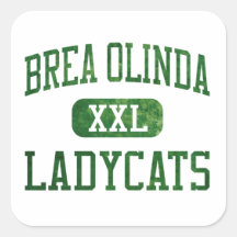 Atletismo de Brea Olinda Ladycats Calcomanías Cuadradas