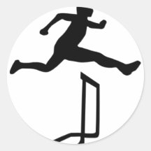 Atletismo - obstáculos pegatina