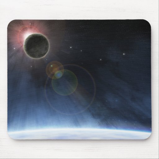 Atmósfera externa de la tierra del planeta tapete de ratón