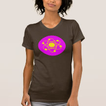 Átomo (amarillo/rosa) camisetas