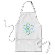 Átomo de la ciencia delantales