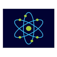 Átomo de la ciencia tarjetas postales