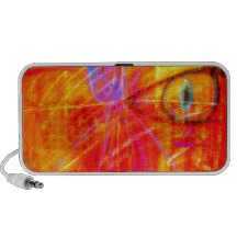 Atontamiento rojo brillante rojo de la señora arte iPhone altavoz