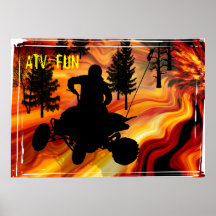 ATV en el camino del infierno Poster