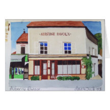 Auberge Ravoux, tarjeta de felicitación de Auvers-