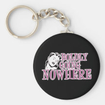Audazmente yendo EN NINGUNA PARTE señora retra Pin Llavero Personalizado