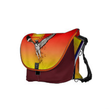 Augur que encuentra el sol de la mañana. Mensajero Bolsa Messenger