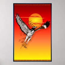 Augur que encuentra el sol de la mañana. poster gr