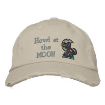 Aullido en la LUNA Gorra De Béisbol Bordada