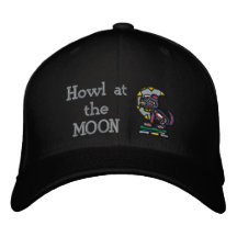 Aullido en la LUNA Gorras Bordadas