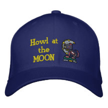 Aullido en la LUNA Gorros Bordados