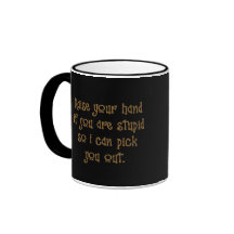 Aumente su alto de la mano (sq) taza