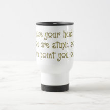 Aumente su mano arriba ancha tazas de café
