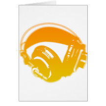 Auriculares de DJ - disc jockey DJing de la música Tarjeta
