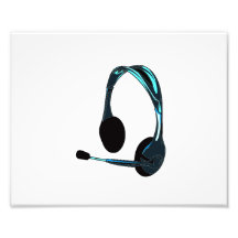 Auriculares del negro azul del estilo de la charla fotos