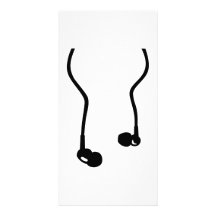 Auriculares en oído tarjeta con foto personalizada