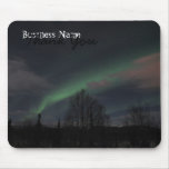 Aurora boreal en bosque boreal tapetes de ratón
