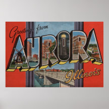 Aurora, Illinois - escenas grandes de la letra Impresiones