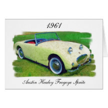Austin Healey Frogeye Sprite, 1961 Tarjetón