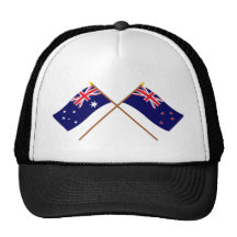 Australia y banderas cruzadas Nueva Zelanda Gorro De Camionero
