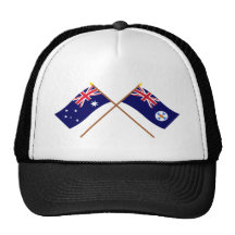 Australia y banderas cruzadas Queensland Gorro De Camionero