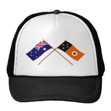 Australia y banderas cruzadas Territorio del Norte Gorra