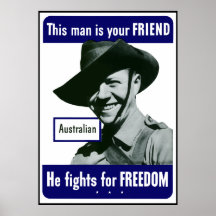 Australiano -- Este hombre es su amigo -- Frontera Impresiones