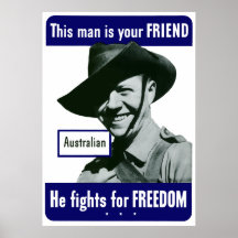 Australiano -- Este hombre es su amigo Posters