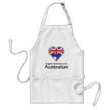 Australiano feliz casado delantal