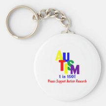 Autismo 1 en la investigación del autismo de 150 a llavero