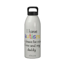 Autismo agradable al papá botellas de agua reutilizables