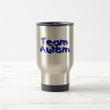 Autismo del equipo (azul) taza