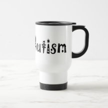 Autismo del equipo (negro) taza