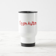 Autismo del equipo (rojo) taza de café