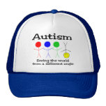 Autismo que ve el mundo de un diverso ángulo gorros  