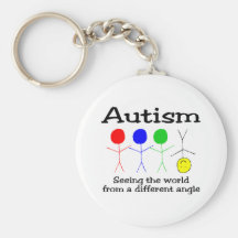 Autismo que ve el mundo de un diverso ángulo llaveros personalizados