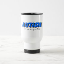 Autismo su no gusto que usted piensa (el azul) taza