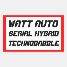 Auto del vatio pegatina