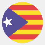 Autoadhesivo Bandera de la Independencia Catalana Pegatinas Redondas