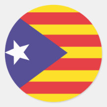 Autoadhesivo Bandera de la Independencia Catalana Pegatinas Redondas