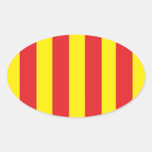 Autoadhesivo Bandera Provenzal Pegatina De Óval Personalizadas