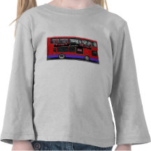 Autobús de dos pisos rojo del autobús de Londres Camisetas